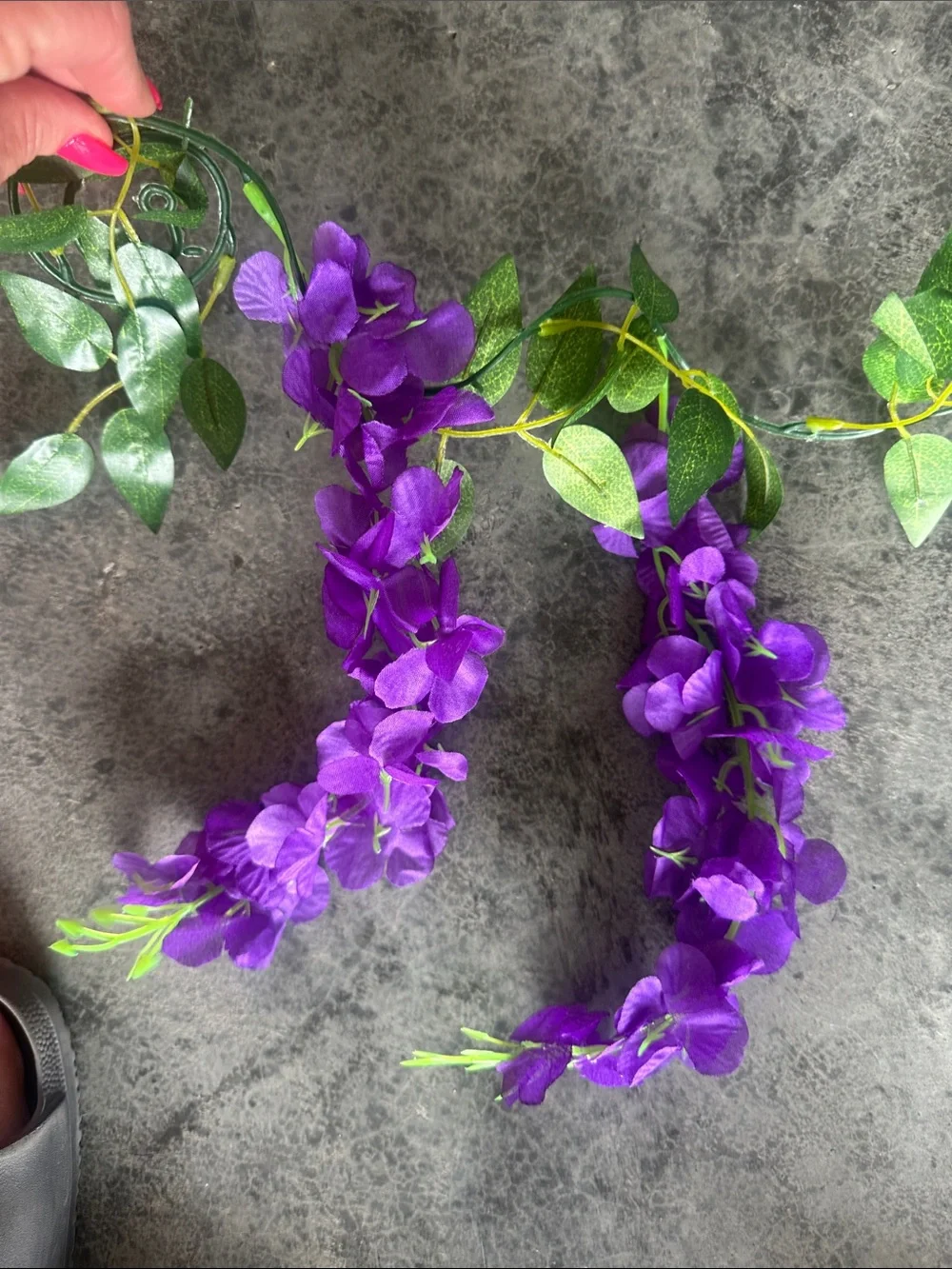 Unbranded Purple Artificial Wisteria Vine - Lush Home Accent